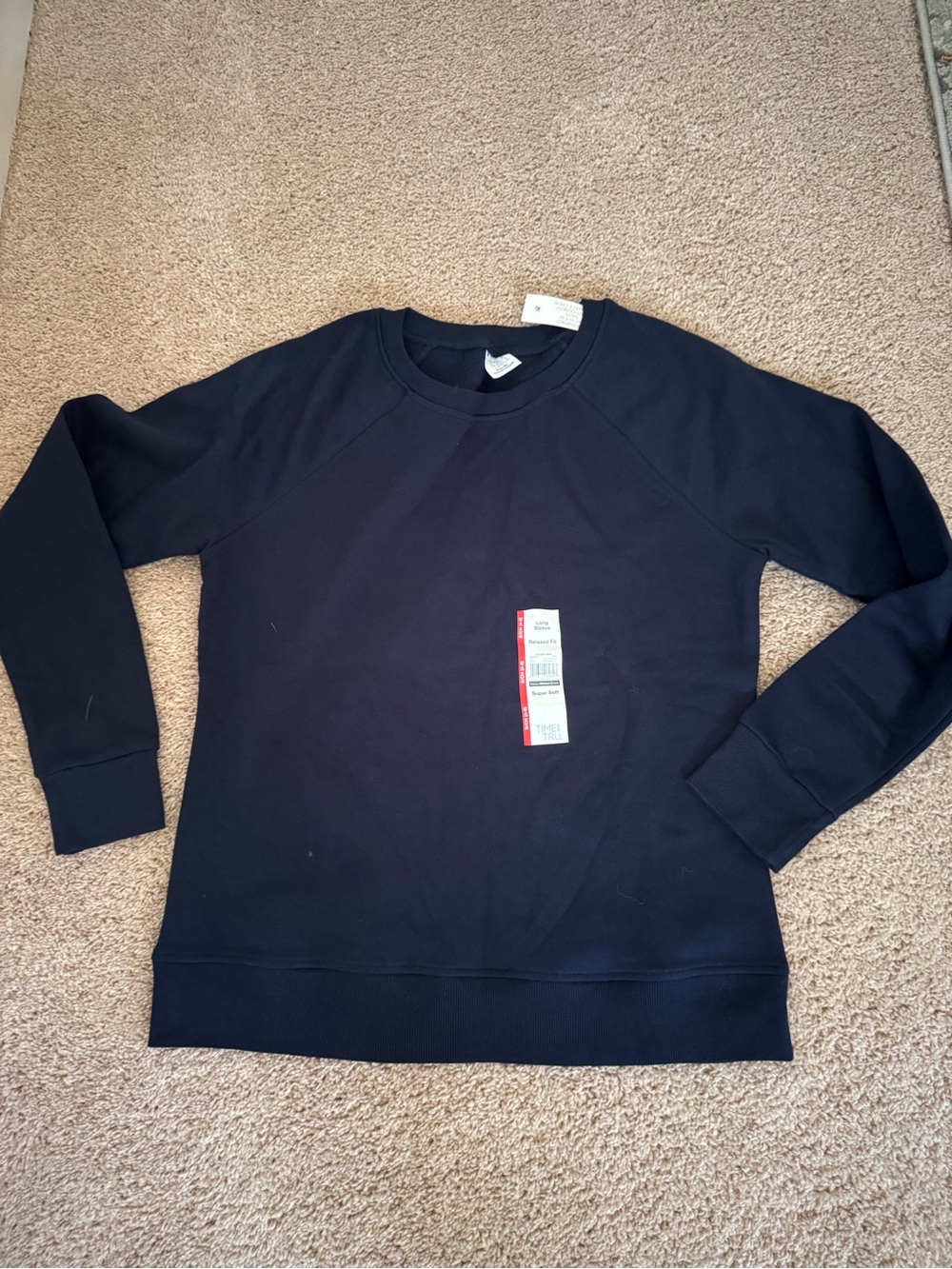 Time and Tru Navy Crewneck Sweatshirt - Kids